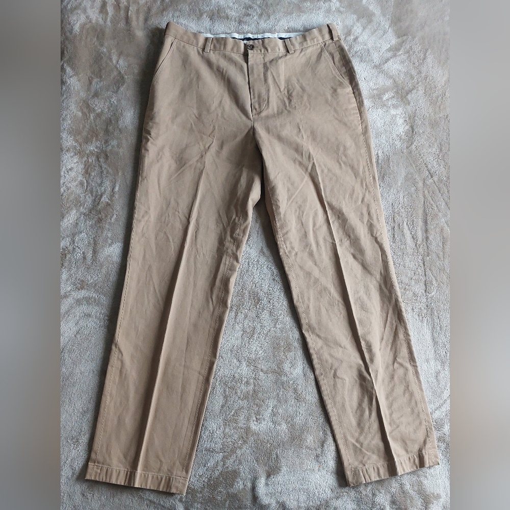 Brooks Brothers Men's Beige Clark Straight Chino Pants | 36x34